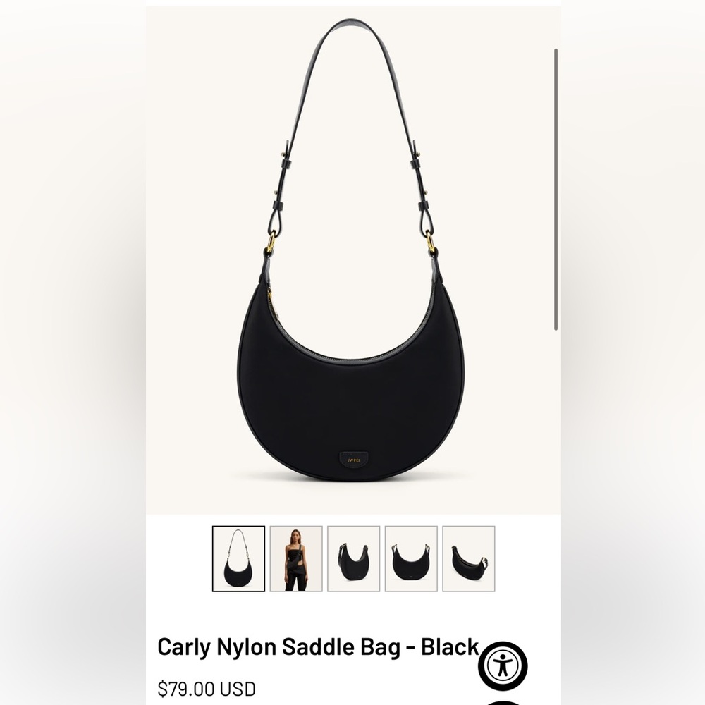 JW Pei Crescent Bag - Carly nylon Saddle Bag